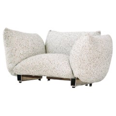 The Pillow Sofa Single Seat - Upholstered Armchair Sofa with Aluminum Frame