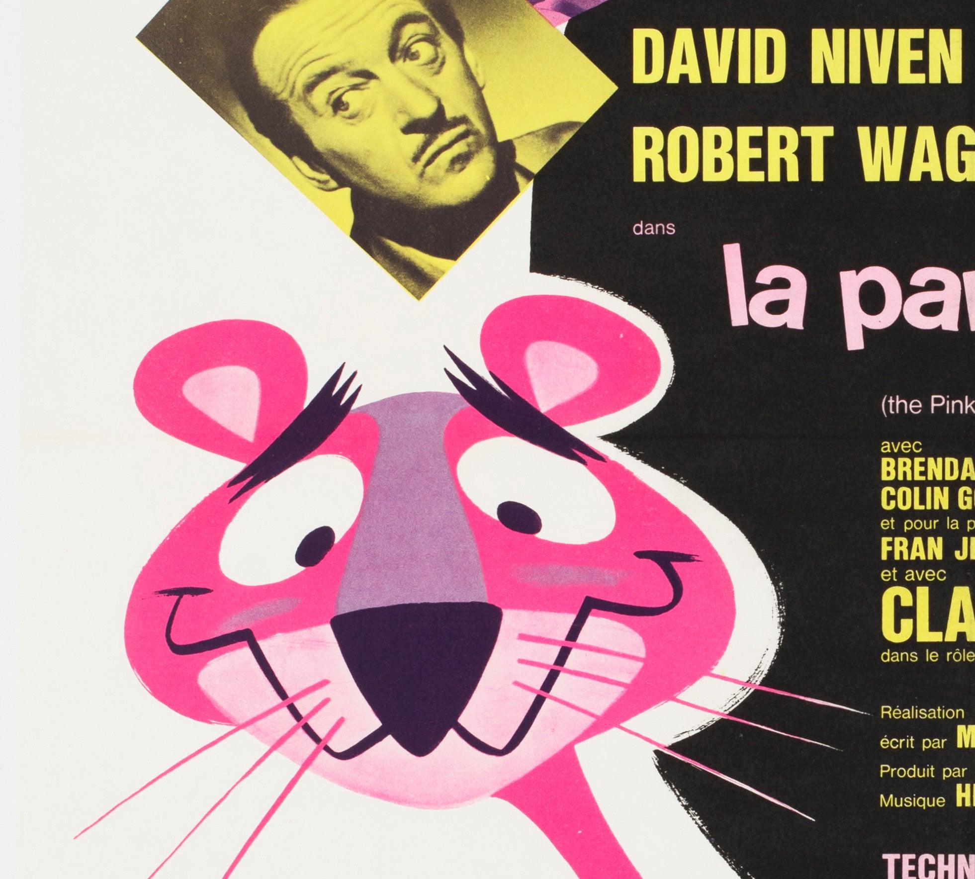 20ième siècle La Panthère rose 1964 Affiche du film français Moyenne, Clement Hurel en vente