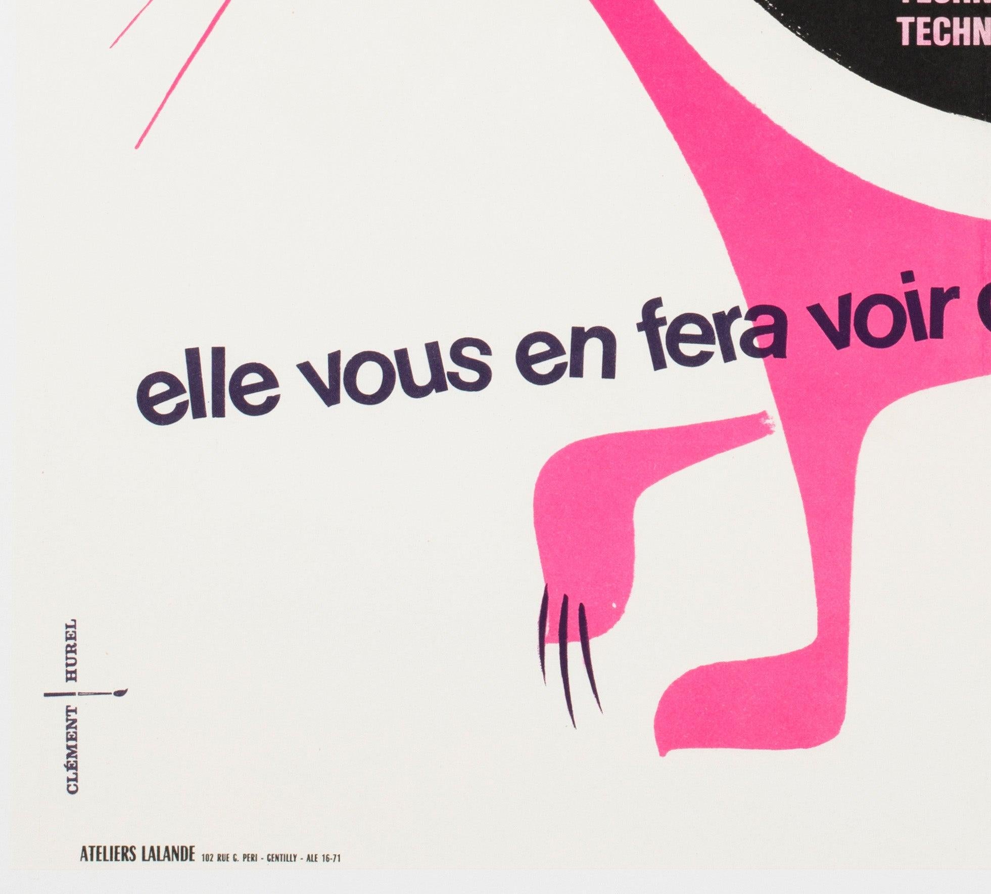 La Panthère rose 1964 Affiche du film français Moyenne, Clement Hurel en vente 1
