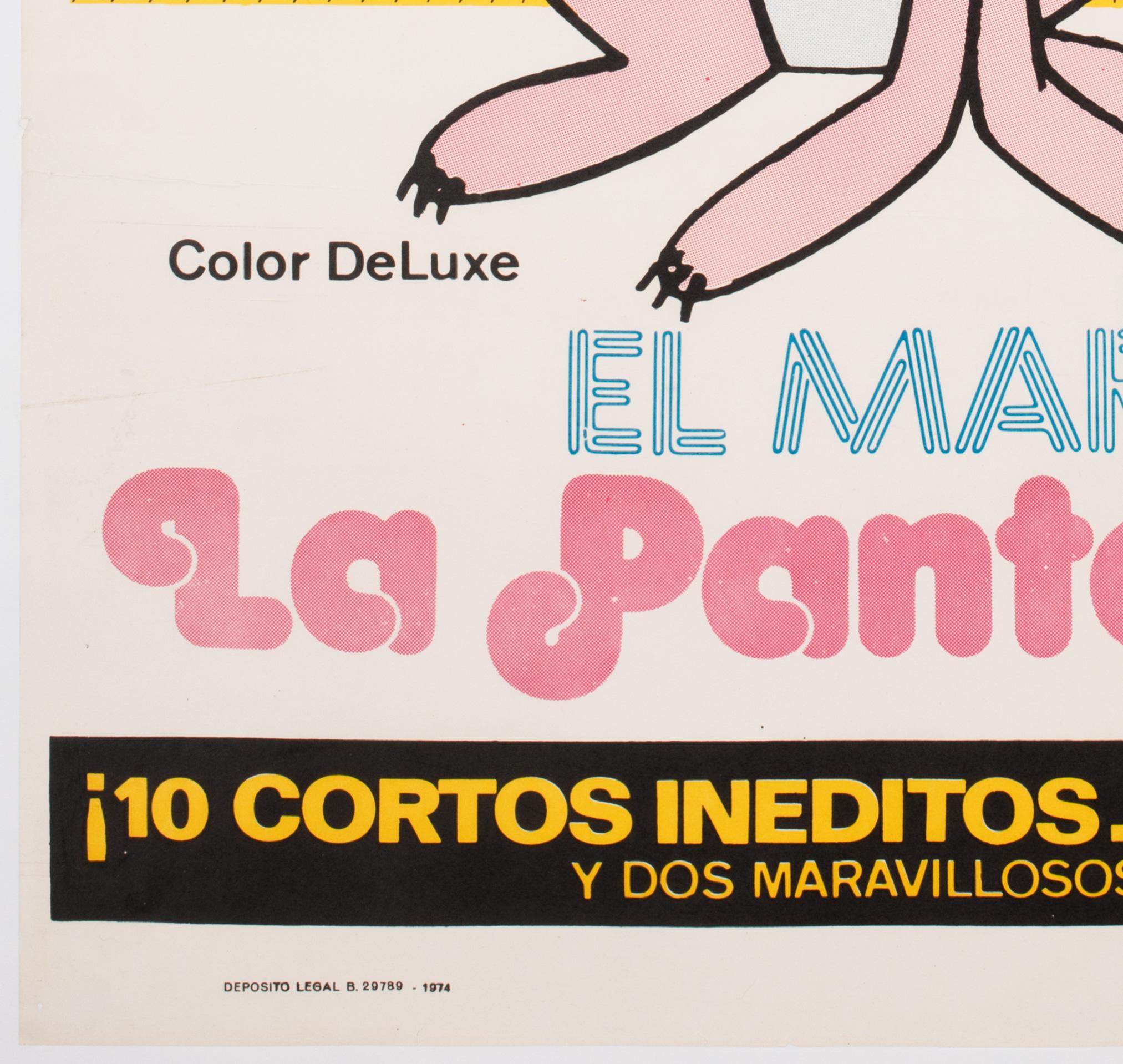 The Pink Panther Spanish MARATHON 1974 1 Sheet Film Movie Poster In Good Condition In Bath, Somerset