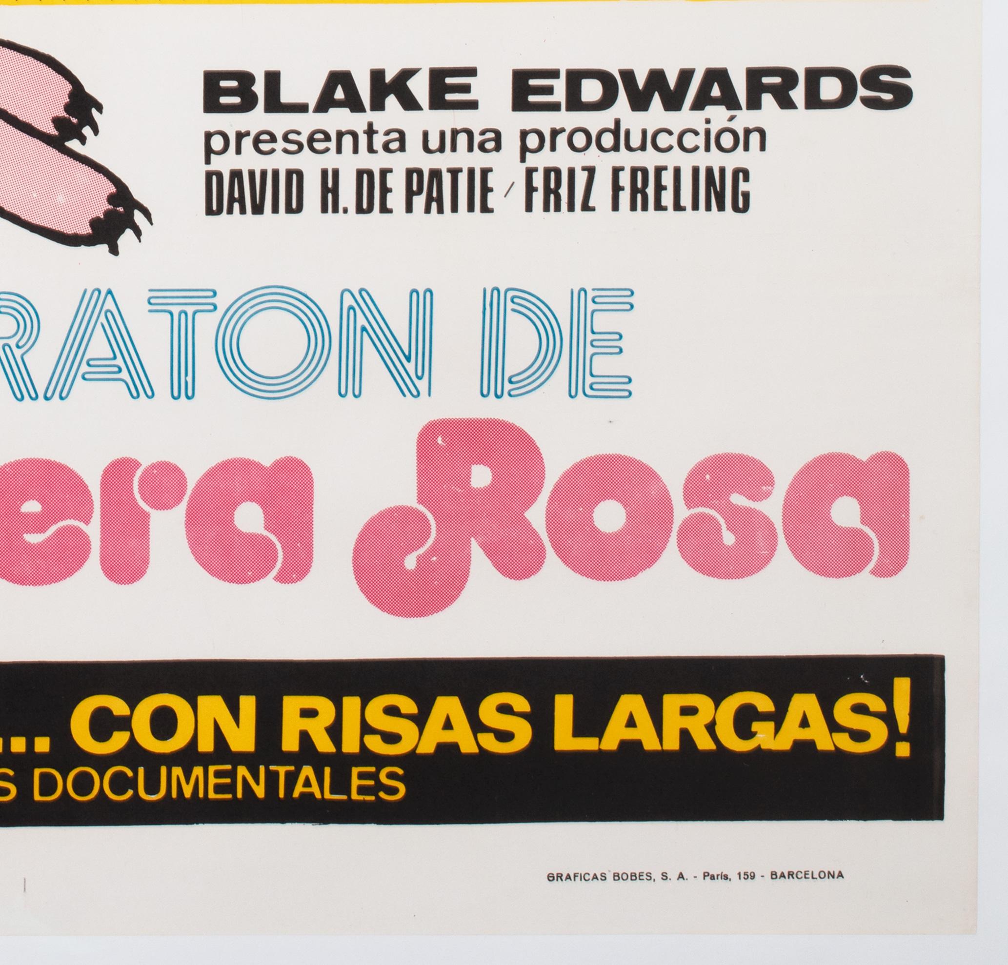 The Pink Panther Spanish MARATHON 1974 1 Sheet Film Movie Poster For Sale 2
