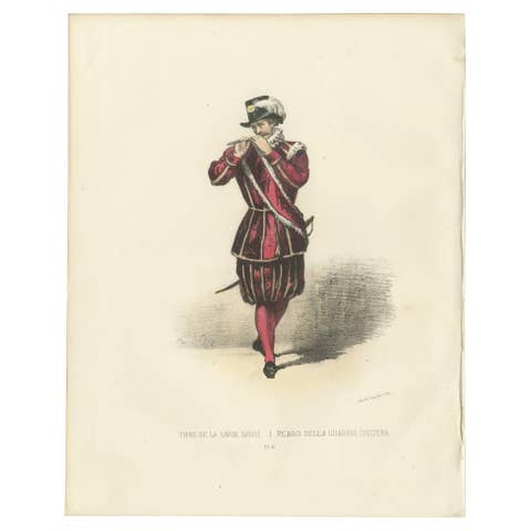 The Piper of the Swiss Guard: Handcolored Print, Plate 41, 1862