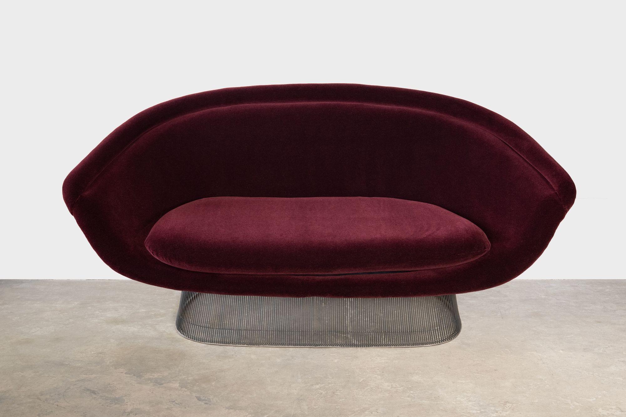 Platner Collection 1966 Rare Early Production Settee in Bronze by Warren In Excellent Condition For Sale In Dallas, TX