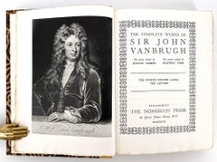 The Complete Works of Sir John Vanbrugh; The plays edited by Bonamy Dobrée.