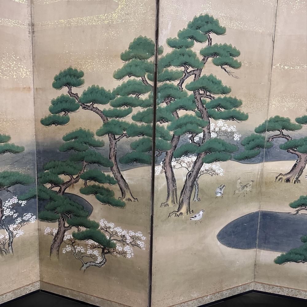 The Plovers over the Sea Shores Screen

Period: 18th century (Edo period)
Size: 360 x 170 cm (141.7 x 66.9 inches)
SKU: PA39

Travel back in time with this classic Edo period screen, depicting a serene seaside landscape through the delicate