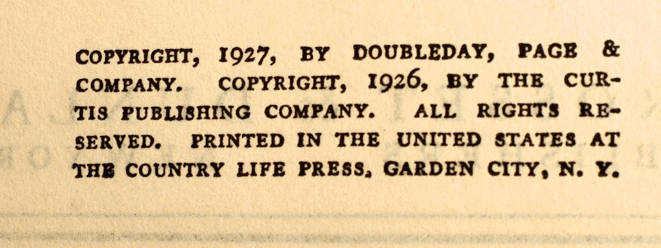 The Plutocrat by Booth Tarkington, First Edition In Fair Condition For Sale In valatie, NY