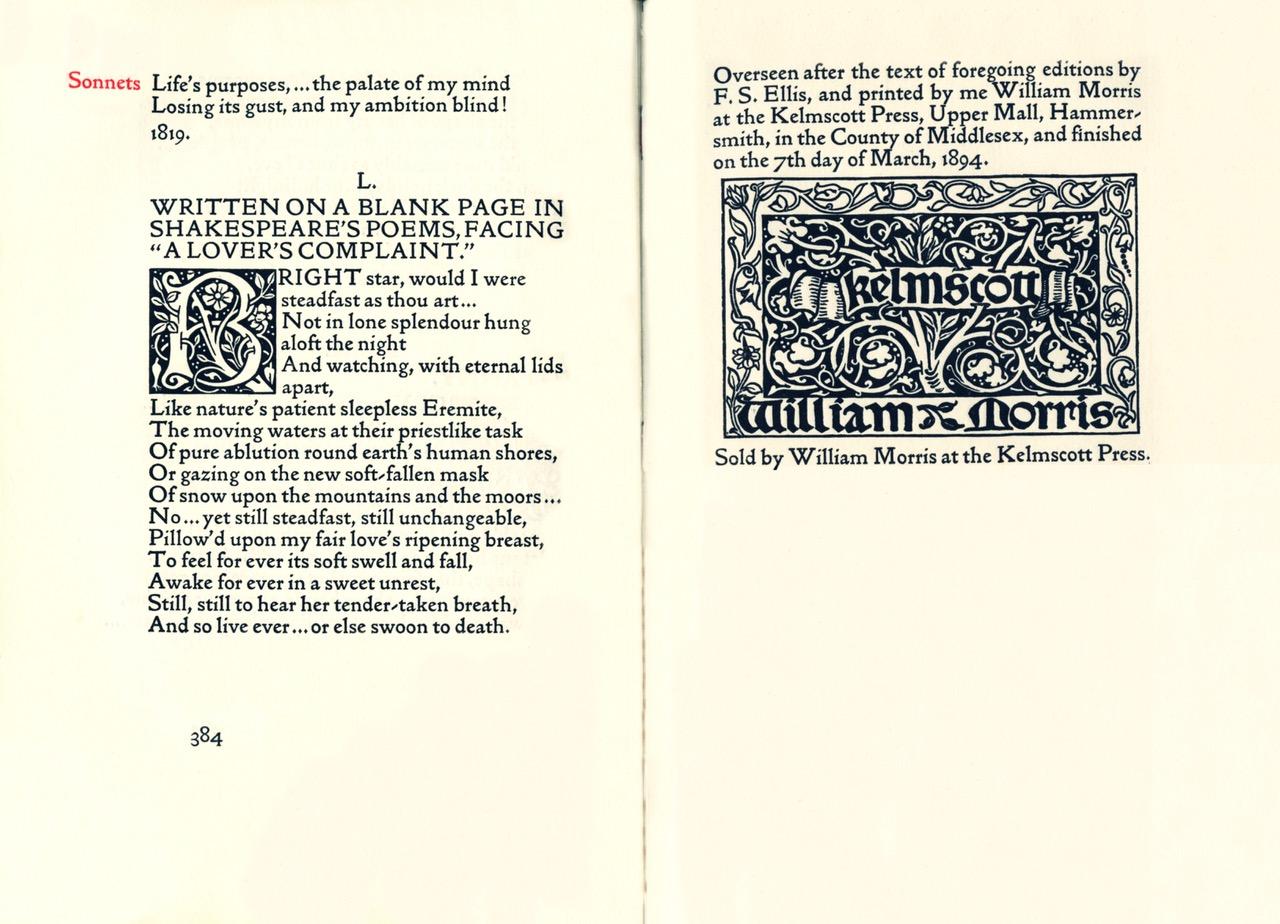 English The Poems of John Keats – KELMSCOTT PRESS For Sale