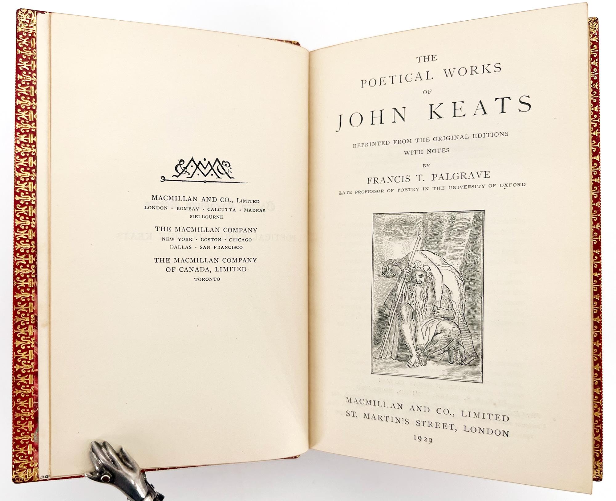 Anglais Les œuvres poétiques de John Keats en vente