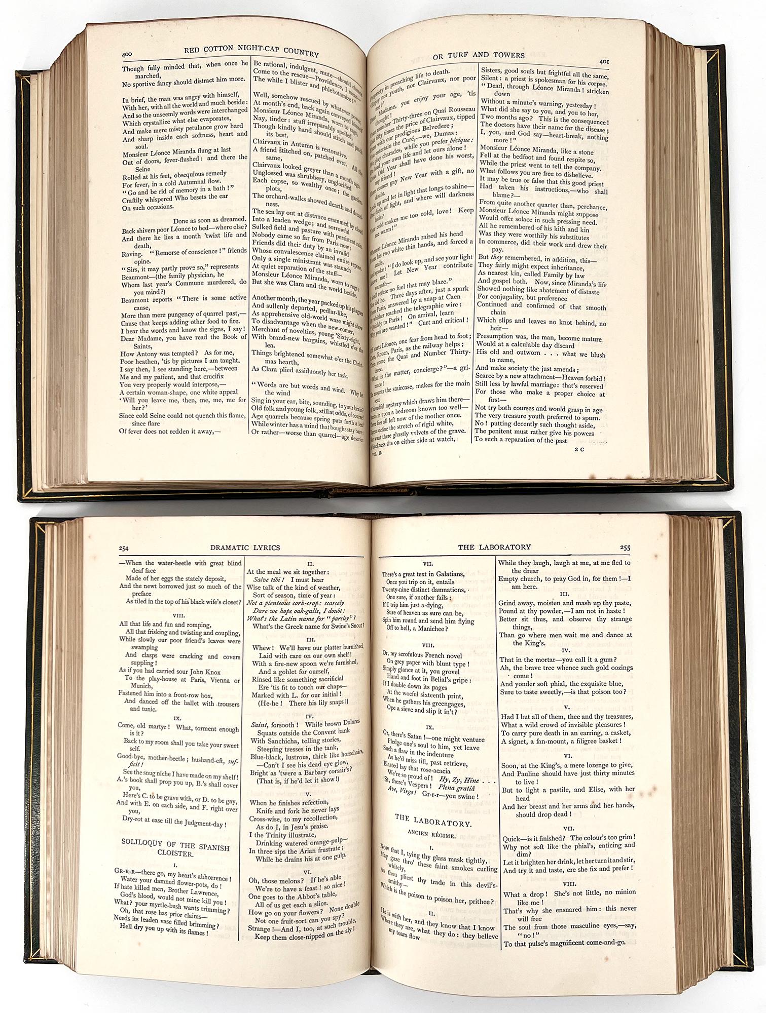 20th Century The Poetical Works of Robert Browning - 2 Volumes For Sale