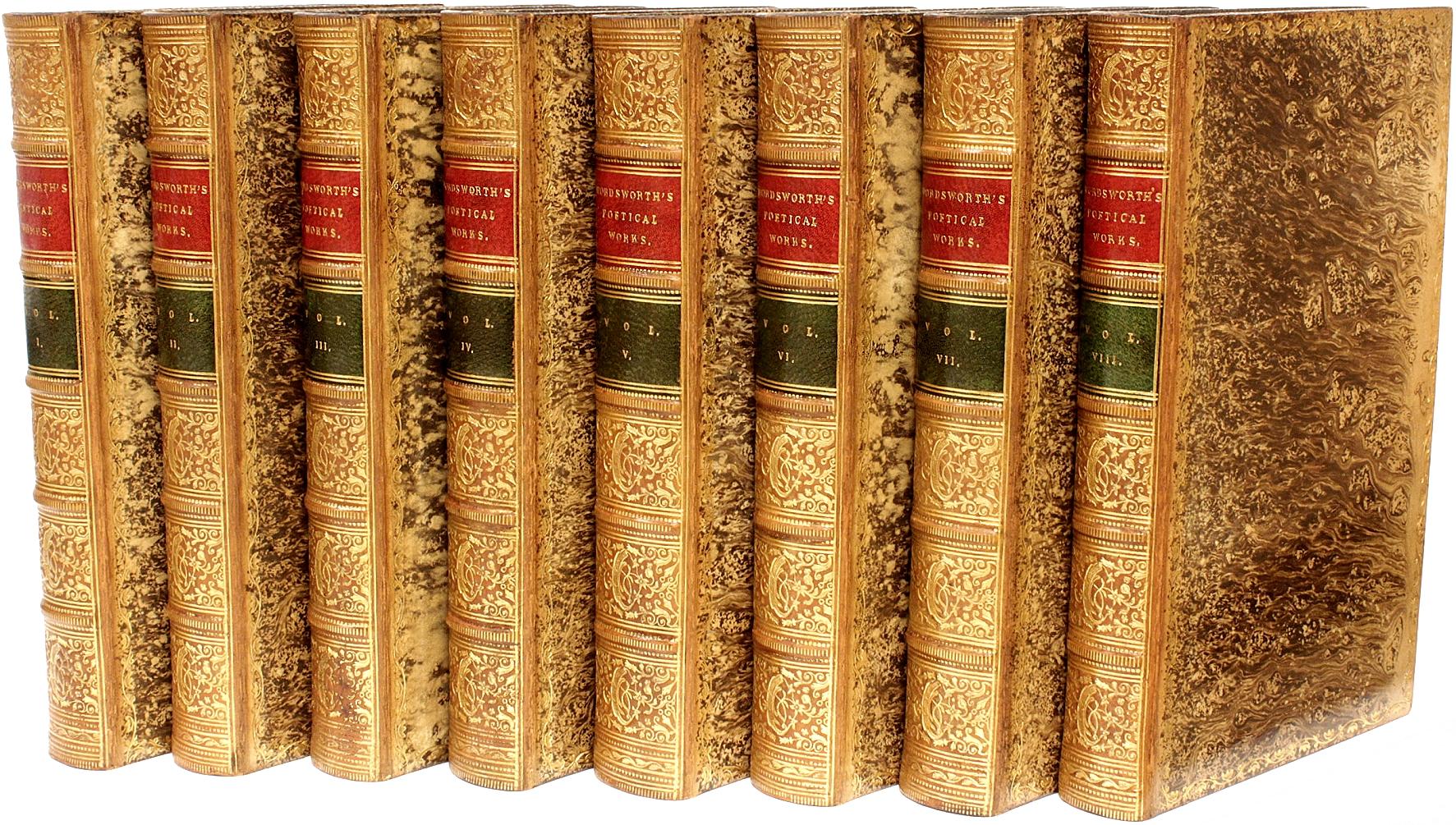 Author: WORDSWORTH, William. 

Title: The Poetical Works of William Wordsworth.

Publisher: London: Edward Moxon, 1841.

NEW EDITION. 8 vols., 6-3/4