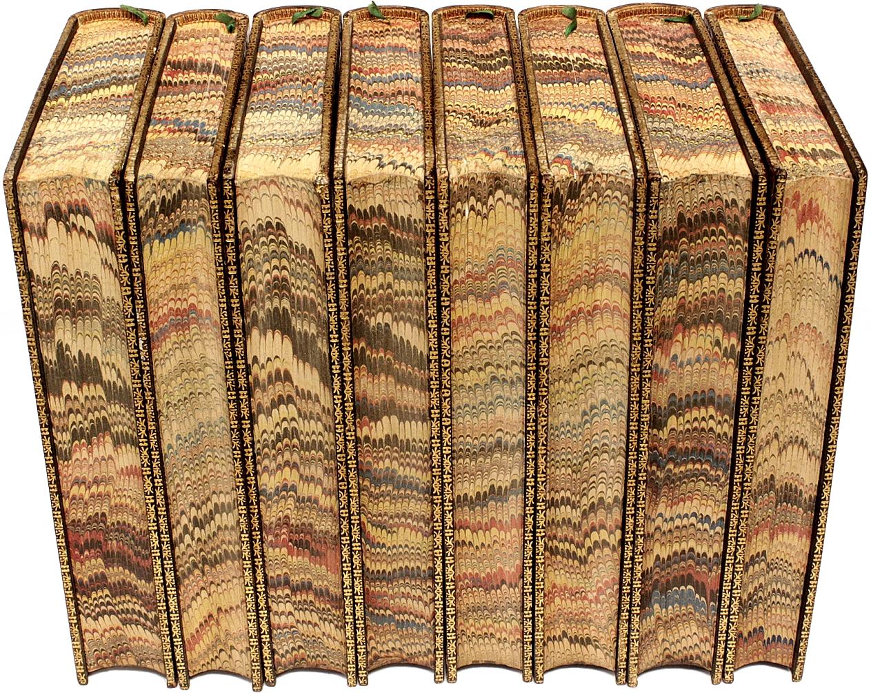 Mid-19th Century The Poetical Works of William Wordsworth, 8 Vols, Bound in Fine Full Tree Calf