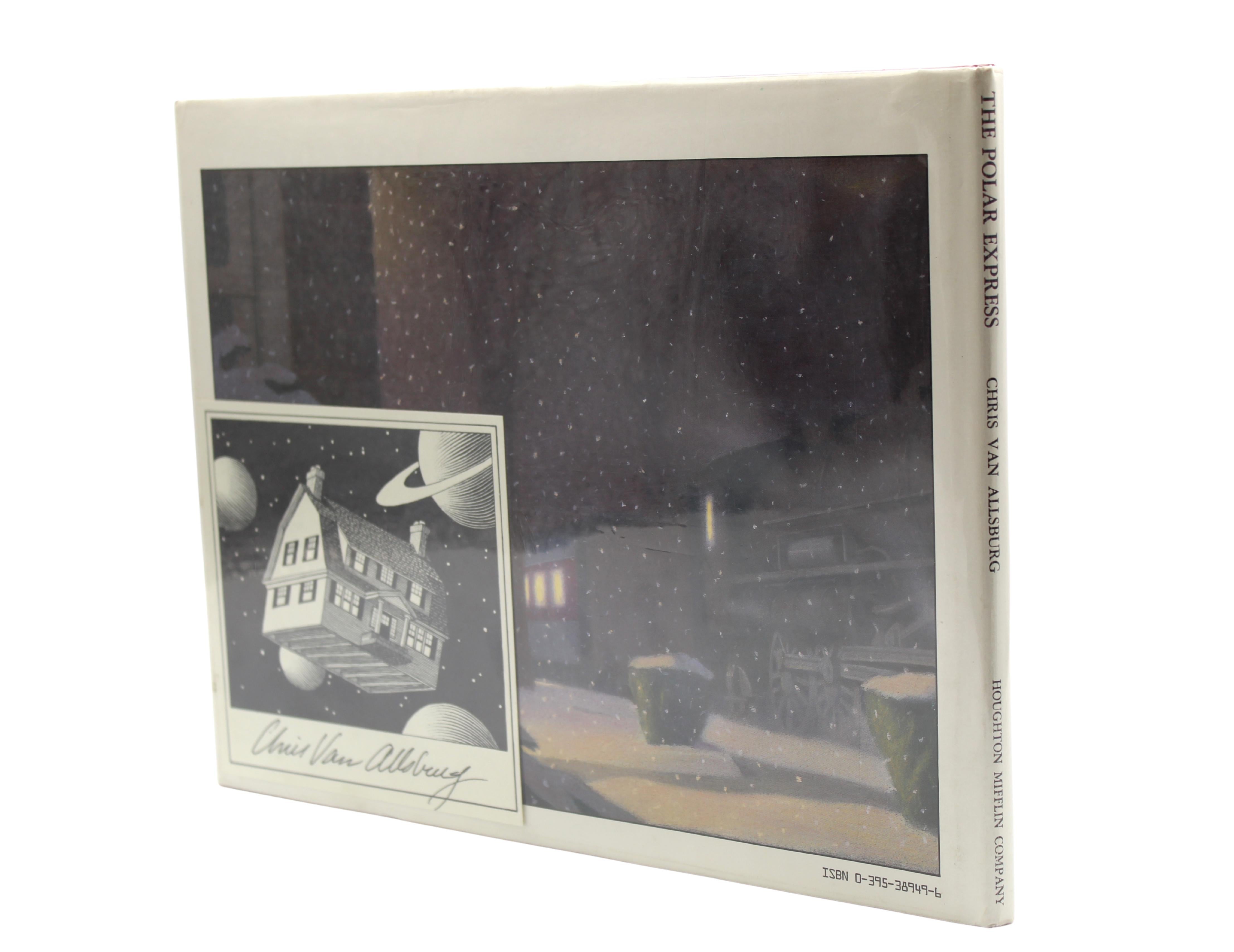 van Allsburg, Chris. Il Polar Express. Boston: Houghton Mifflin, 1985. Prima edizione. In copertina originale illustrata e cartonato marrone con titoli e rilievi in argento sulla colonna vertebrale. Con una targhetta di carta firmata