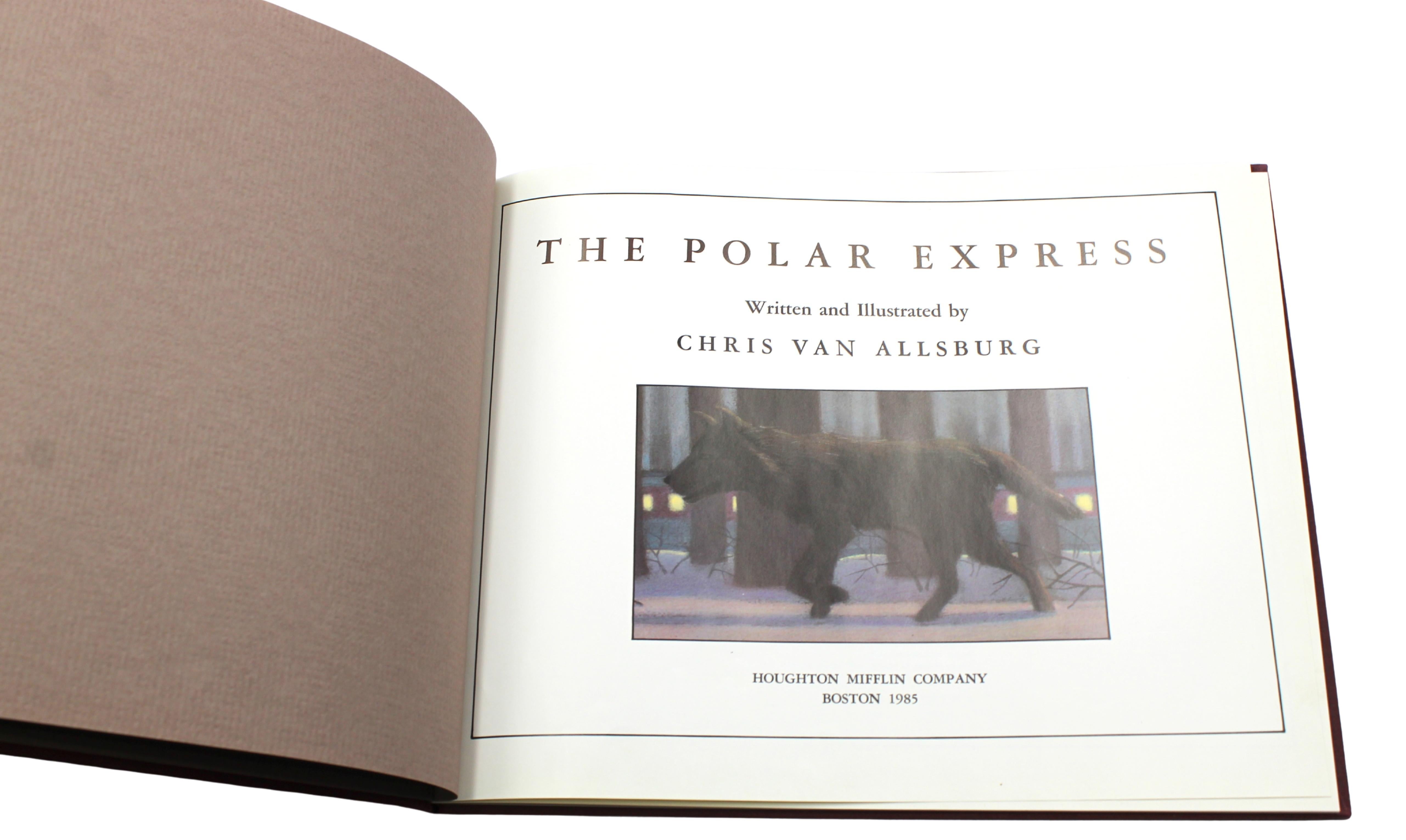 Tessuto The Polar Express, Firmato da Chris van Allsburg, Prima edizione, 1985 in vendita