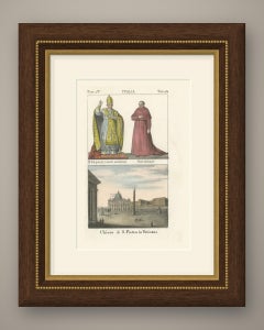 The Pope in Solemn Vestments, a Cardinal and Saint Peter's in the Vatican, 1842