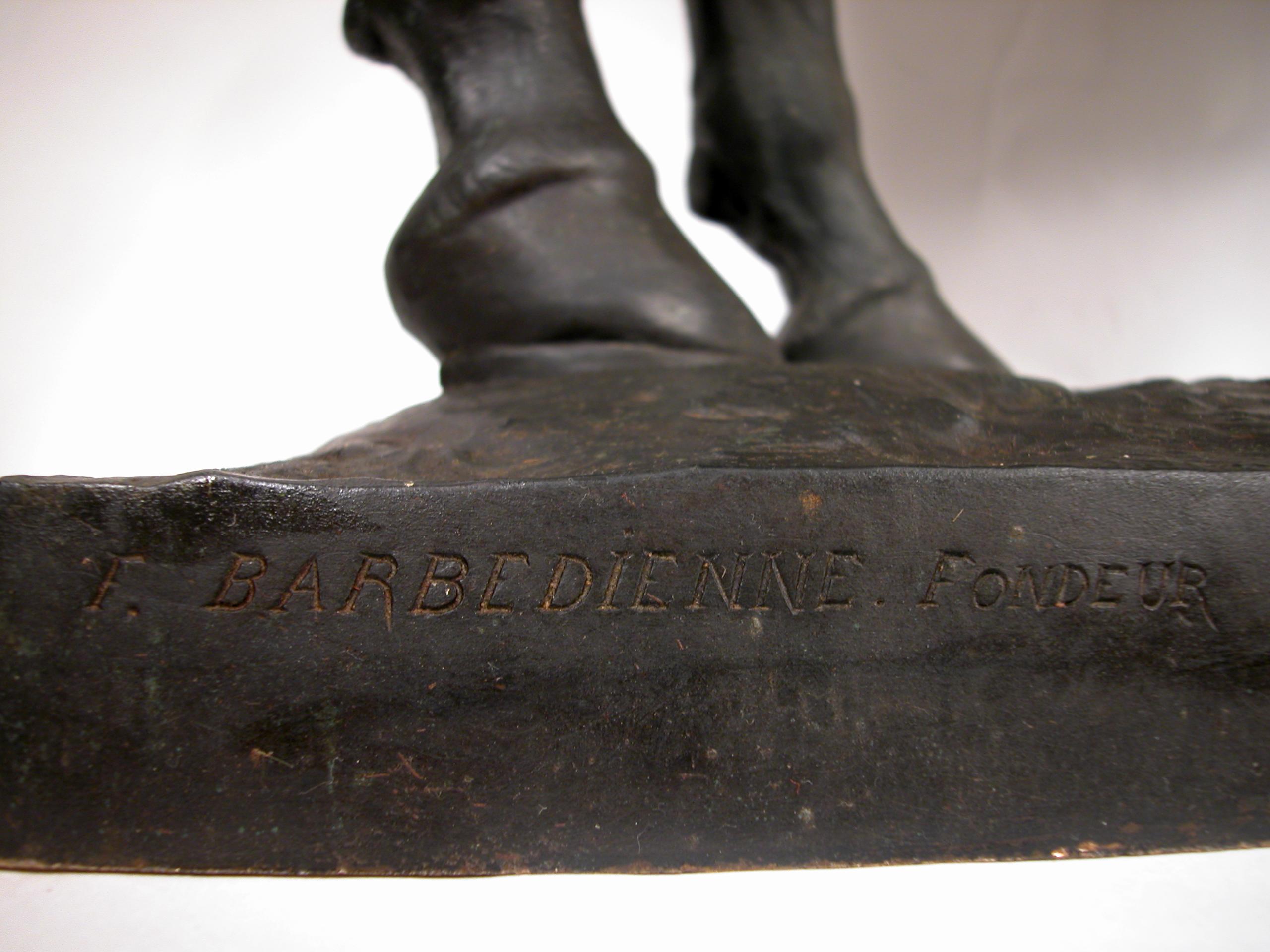 The “Porte-Falot” Bronze Sculpture Signed Frémiet & Barbedienne, France, c. 1910 In Good Condition In PARIS, FR