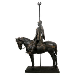 The “Porte-Falot” Bronze Sculpture Signed Frémiet & Barbedienne, France, c. 1910