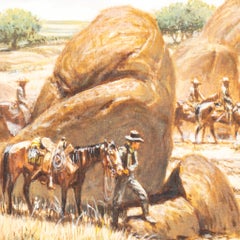 The Posse Original Western Oil Painting by Russ Vickers
