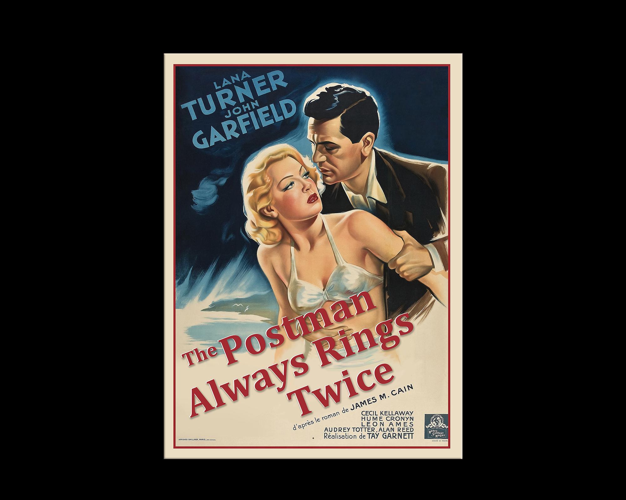 The Postman Always Rings Twice after Vintage Movie Poster, Hollywood Regency Era In New Condition For Sale In Fairhope, AL