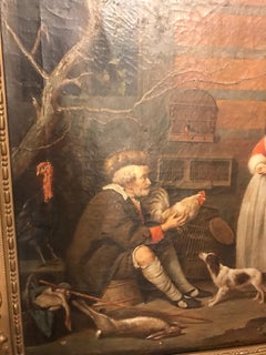 Poultry Seller Oil Painting 1870 Fine Quality to Gabriel Metsu Netherland