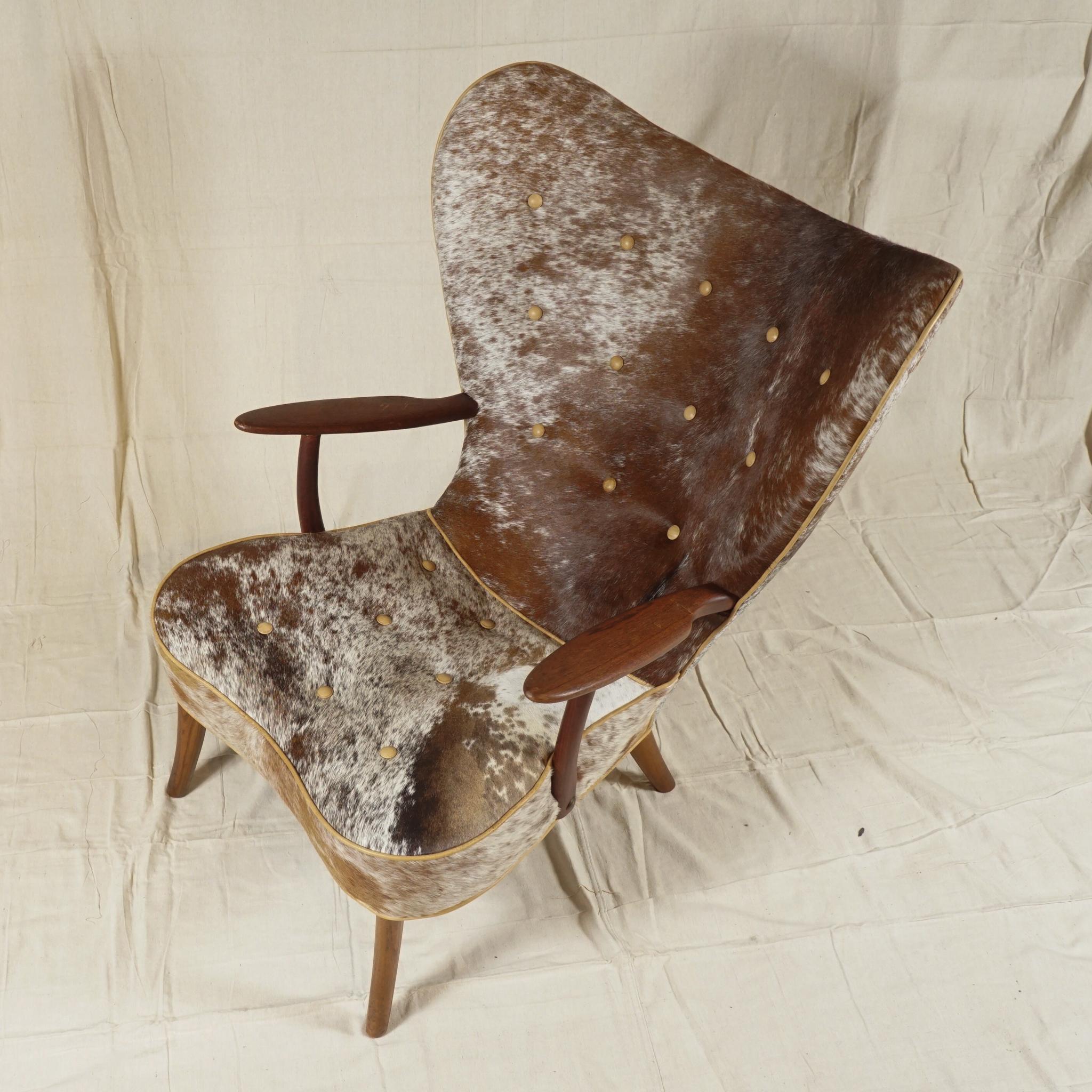 Pragh Wingback Chair by ip Madsen & Acton Schubell In Good Condition For Sale In Hudson, NY