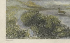 The Prairie – Small Romantic Engraving of the American Frontier, 1841