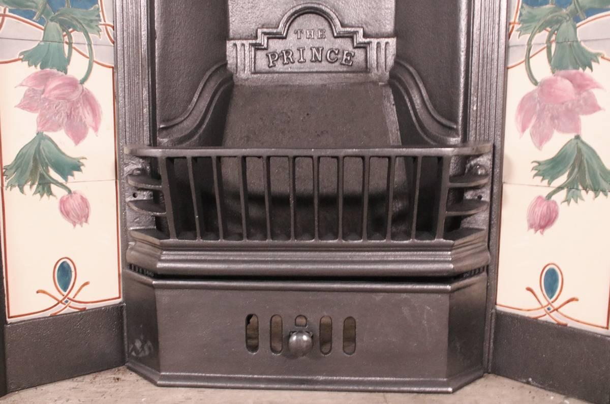 Late 19th Century 'The Prince' an Antique Late Victorian Cast Iron Combination Fireplace