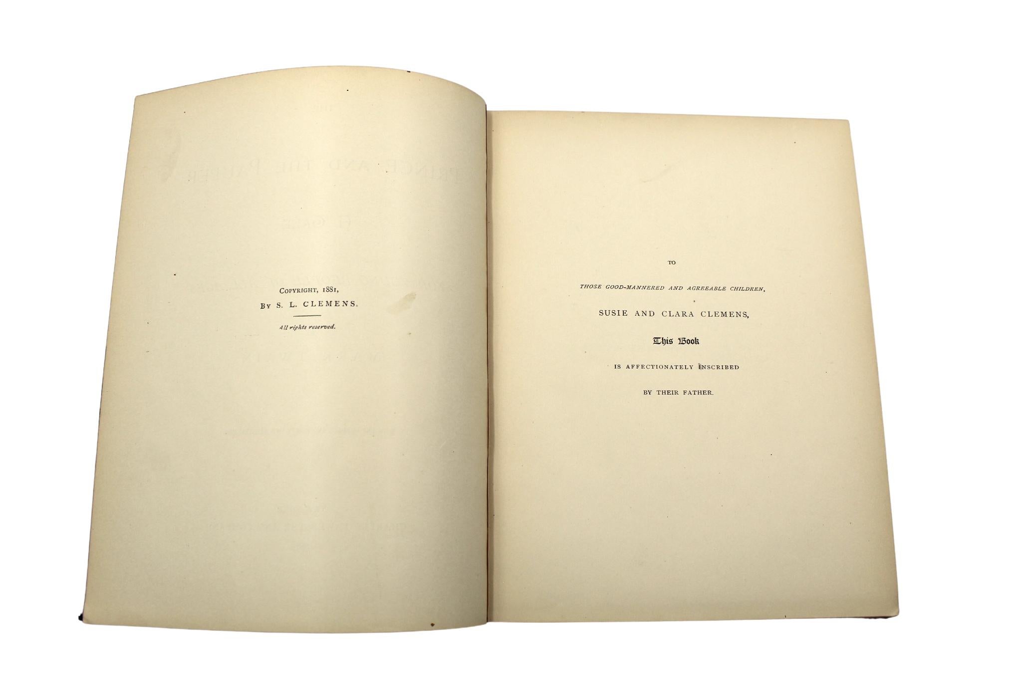 The Prince and the Pauper by Mark Twain, Later Edition, 1885 1