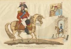The Prince Regent on a Leopard Skin Saddlecloth with the Royal Standard, 1815