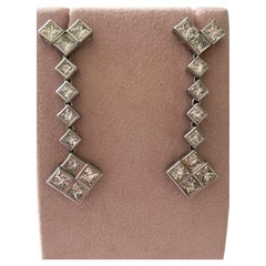 The Princess Cut Modern Drop Earings