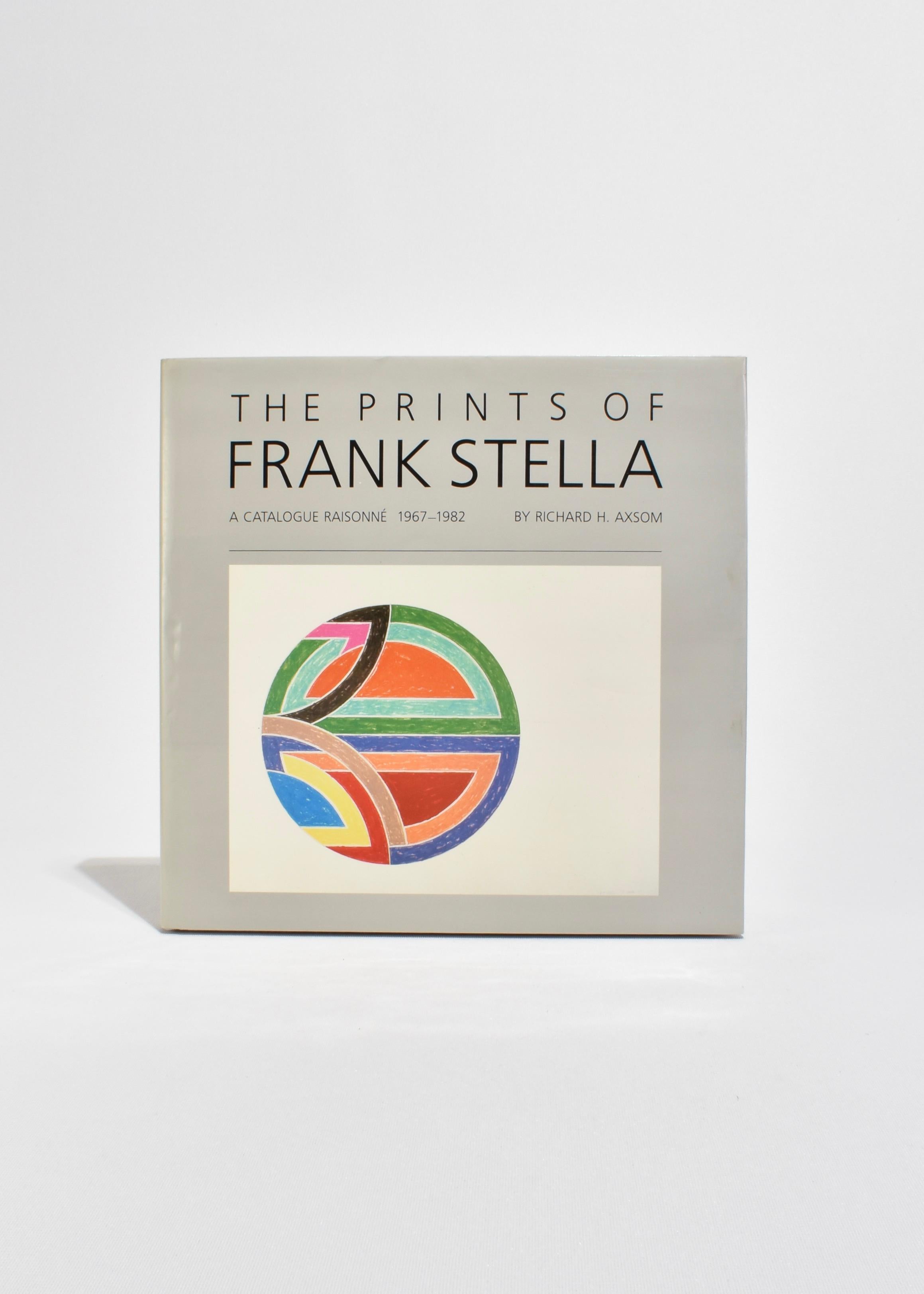 Hardcover coffee table book featuring the print work of renowned artist, Frank Stella. By Richard H. Axsom, published by Hudson Hills Press in 1983. First edition, 342 pages.

