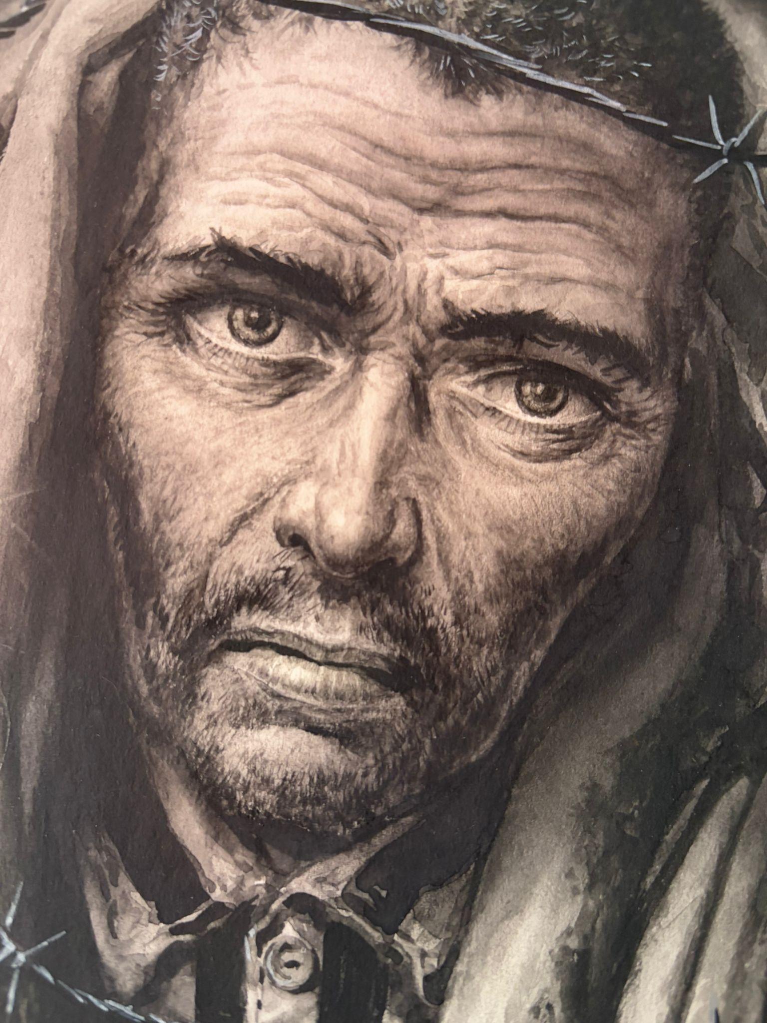 Der Gefangene - Originalillustration von Charles Burki, 1965 im Angebot 1