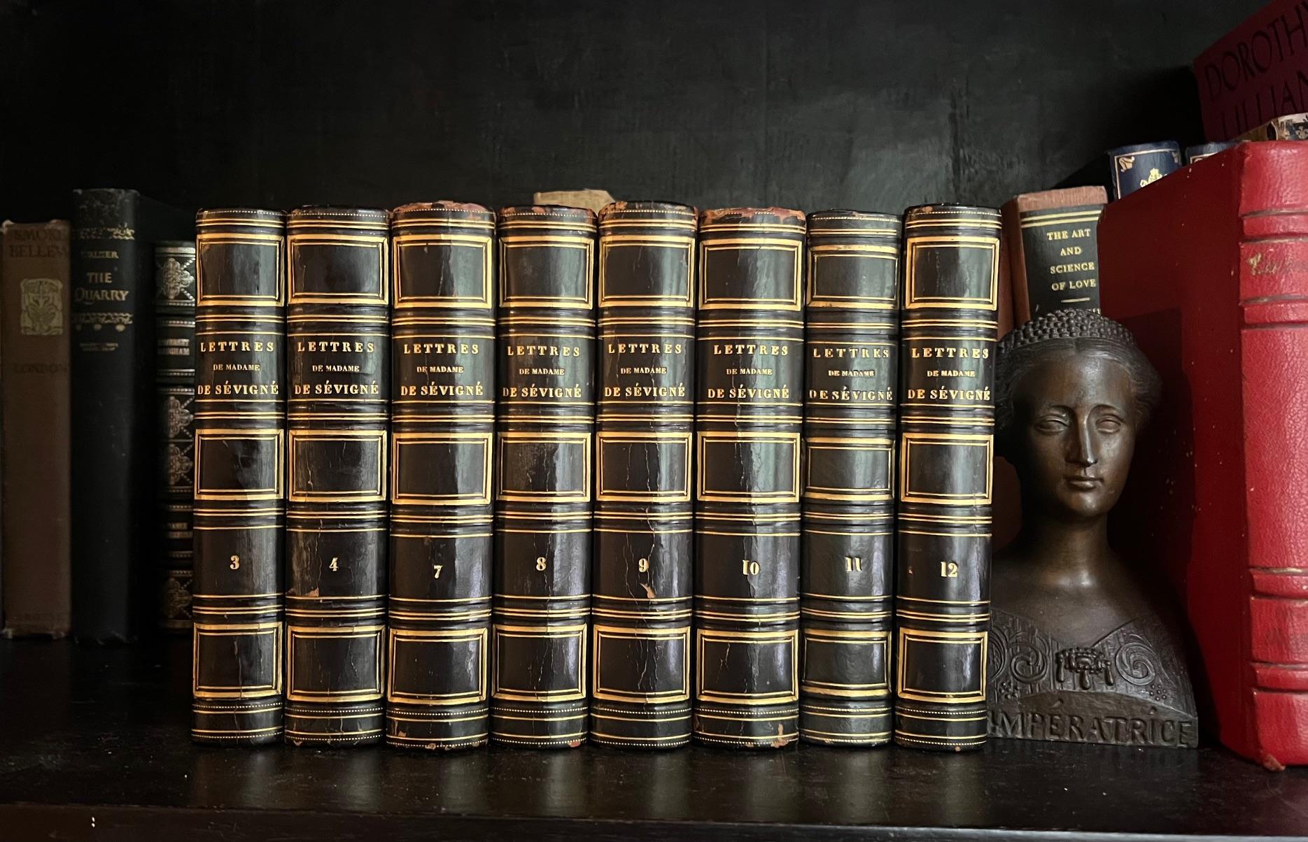 Set of eight French language book series titled 