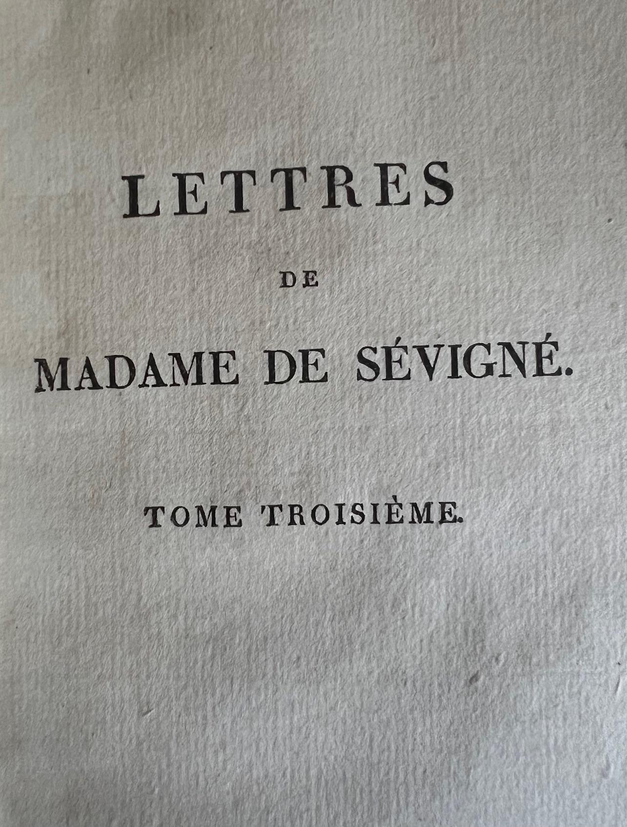 Leather The Private Letters of Madame the Marquise de Sévigné, France, 1818-Set of 8 For Sale
