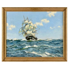"El barco corsario América en alta mar" de James Brereton