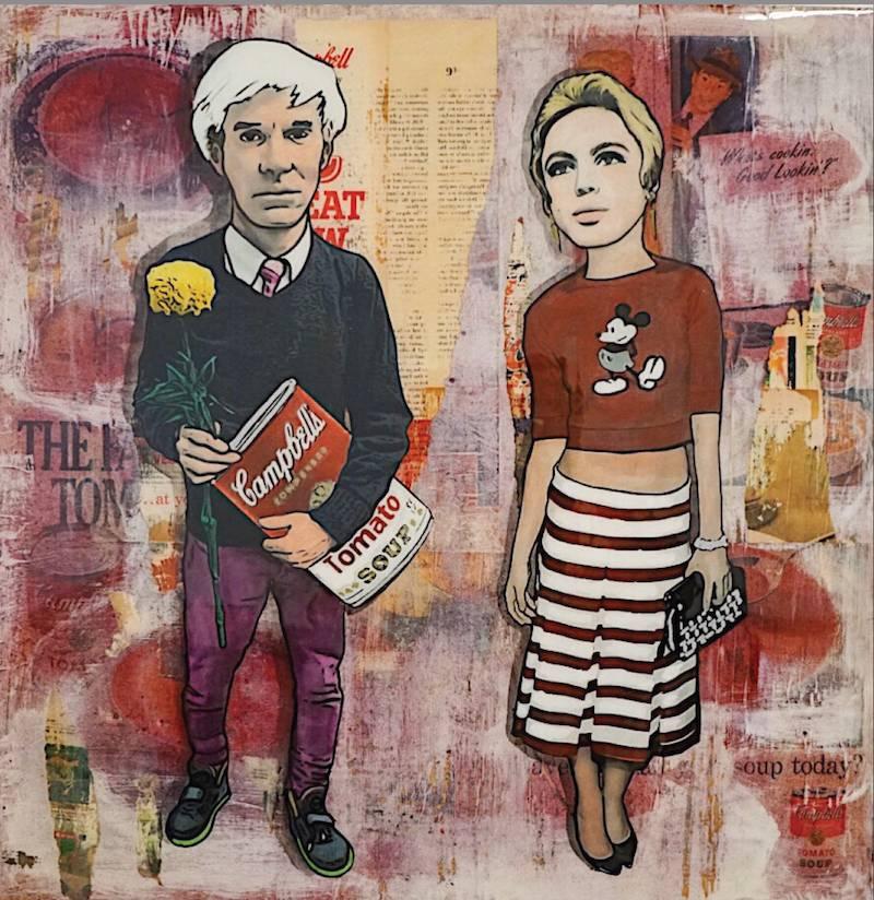 Andie Warhol x Edie Sedgwick  - Mixed Media Art by The Producer BDB