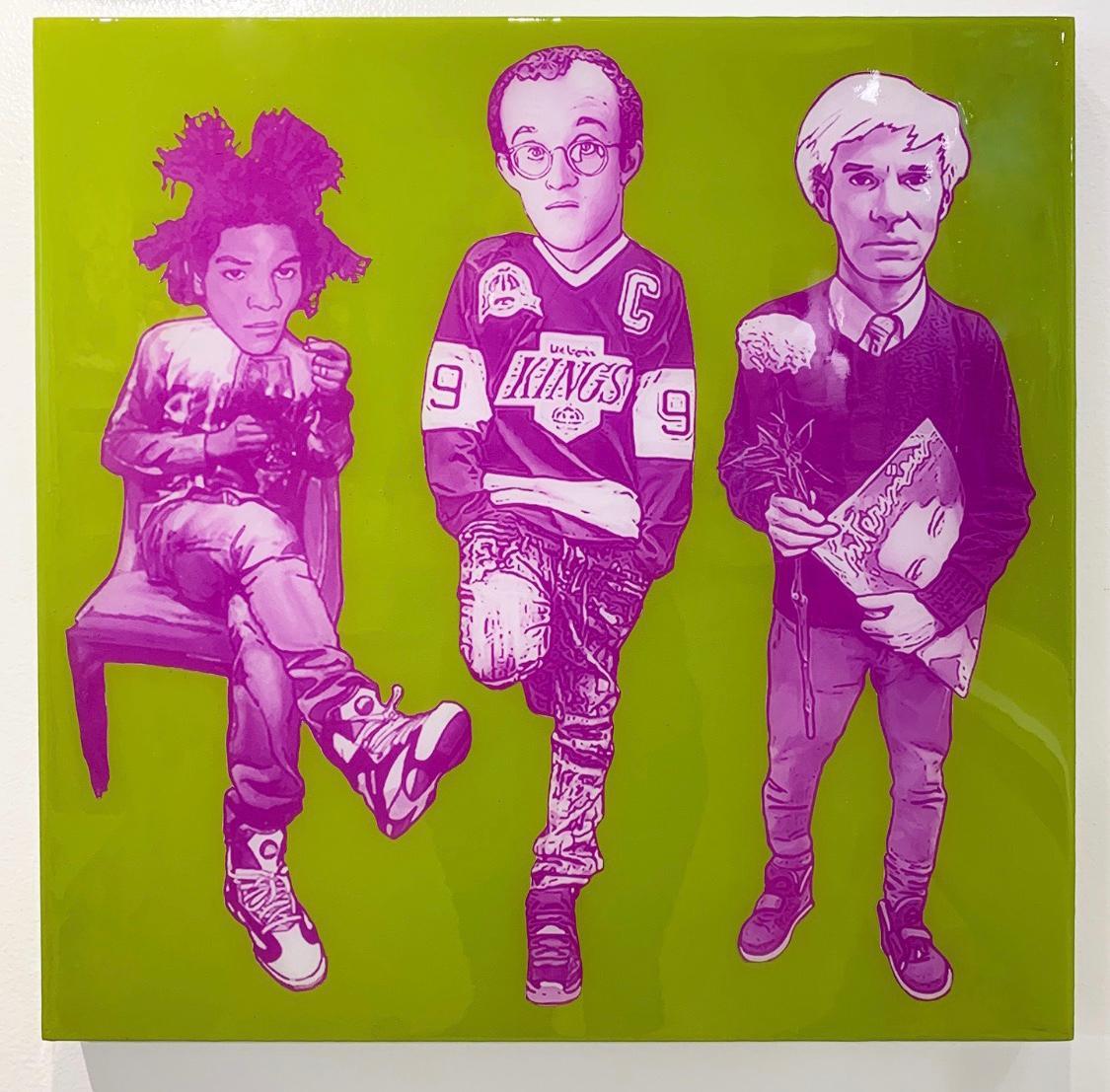 Basquiat, Haring and Warhol - Mixed Media Art by The Producer BDB