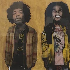 Jimi Hendrix, Bob Marley and Elvis Presley