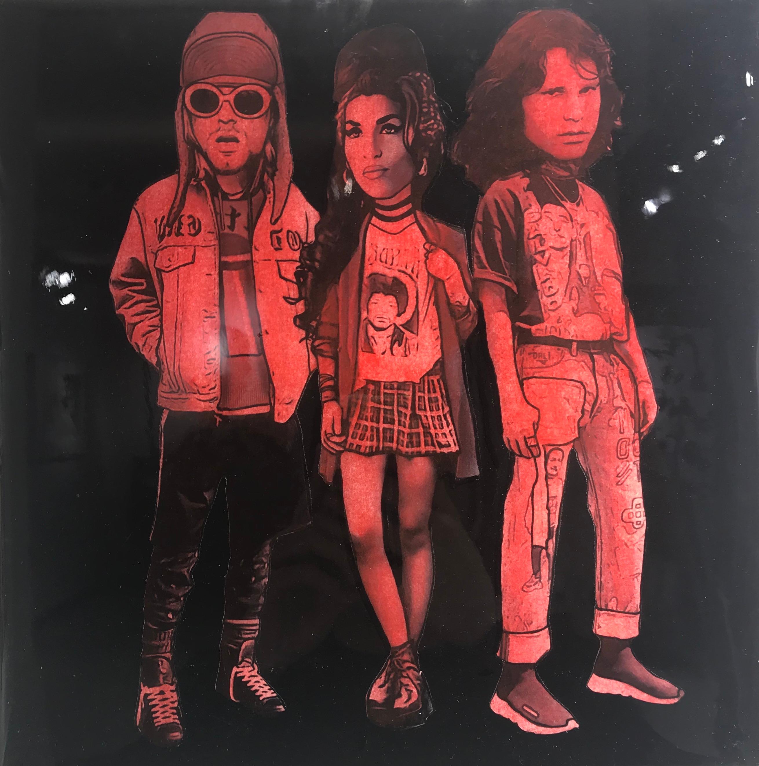 Kurt Cobain, Amy Winehouse, and Jim Morrison