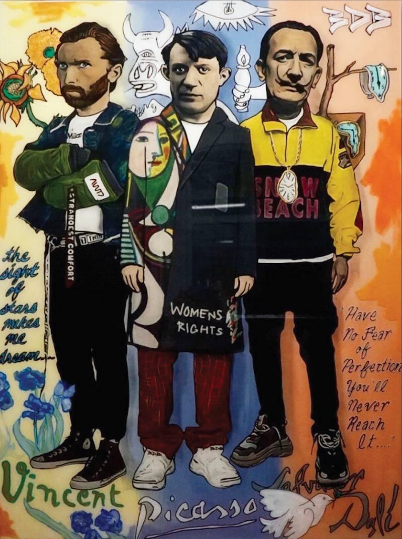 Vincent x Picasso x Dali - Mixed Media Art by The Producer BDB