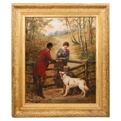 'The Proposal' 19th Century Oil on Canvas