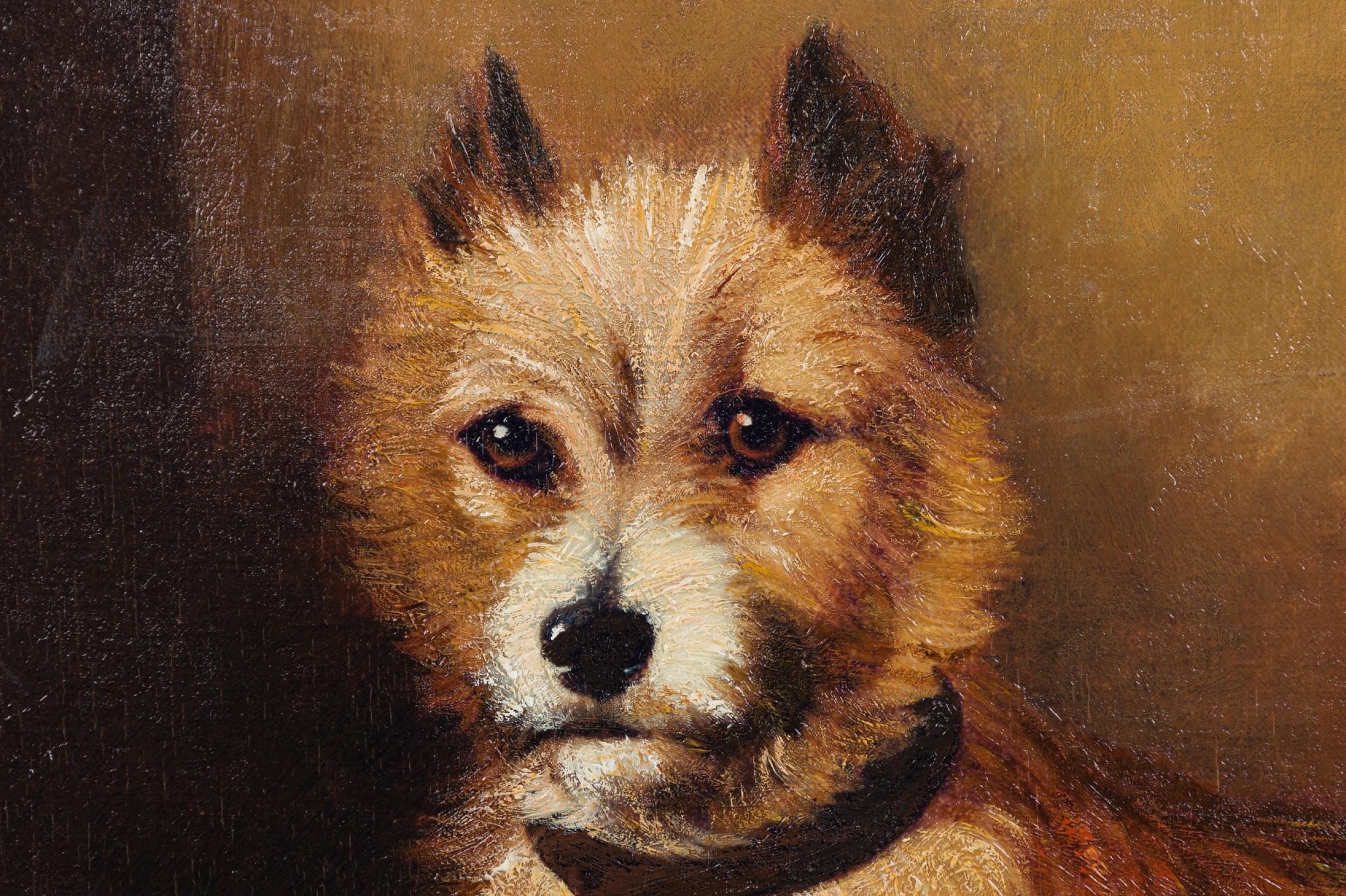 The Proud Victor Dog Portrait In Good Condition For Sale In Queens, NY
