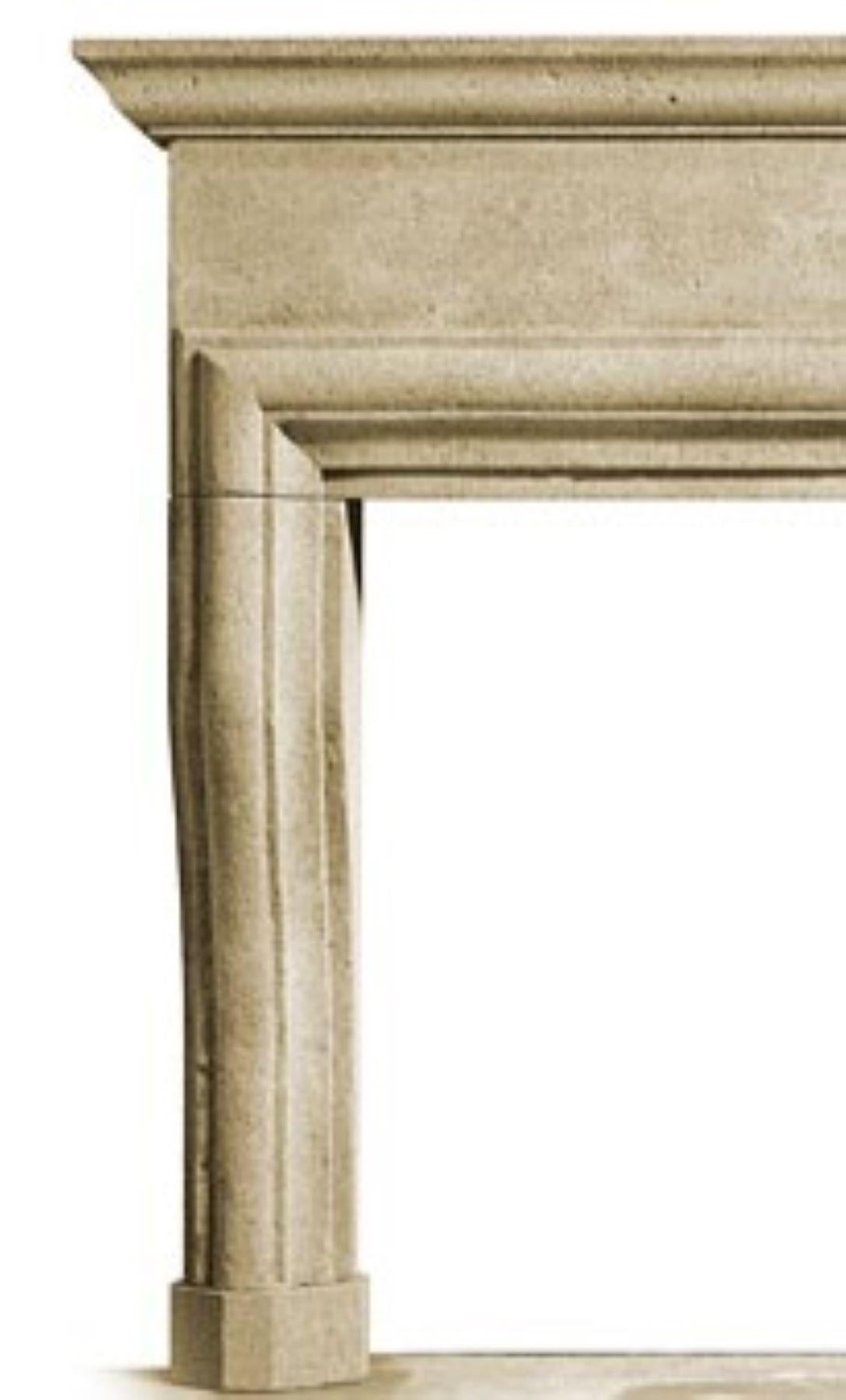 Inspired by the many charming country homes of the Provence region in the South of France, The Provencale stone fireplace evokes a classic Country French feel, with its deep top shelf piece, the generous lintel below that, and the legs that gently
