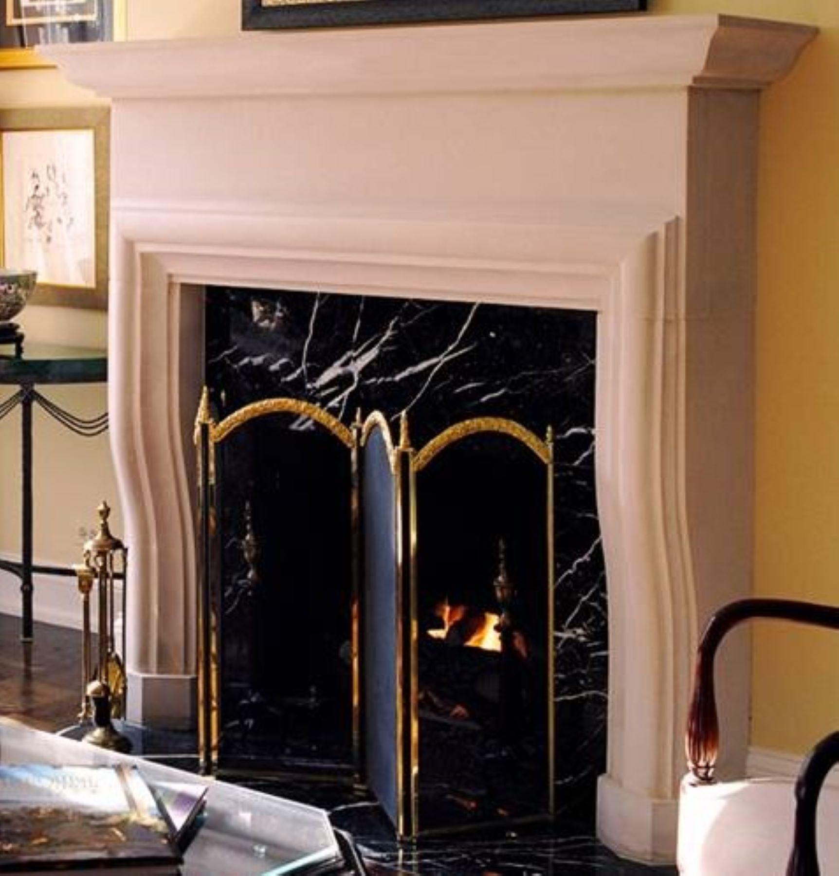 American The Provencale: A Classic Country French Stone Fireplace For Sale