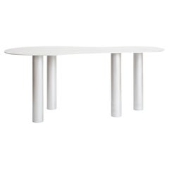 The Puddle Table Collection - Counter Height Aluminum Dining Table With Leather 
