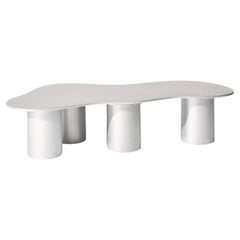 The Puddle Table Collection - Small Aluminum Coffee Table with Cylinder legs
