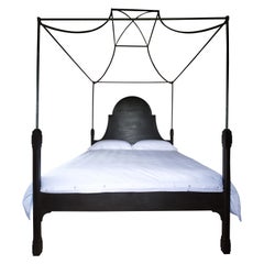 The Puritan Baroque Bed Solid Oak and Tented Steel Superstructure