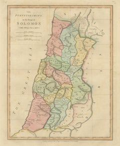 The Purveyorships in the Reign of Solomon — Biblical Map of Ancient Israel, 1798