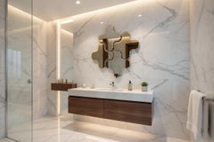 The Puzzle Mirror, a captivating modern masterpiece made of glass and Titanium