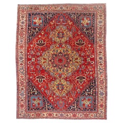 The Qajar Sovereign: An Antique Persian Serapi Masterpiece of Timeless Elegance