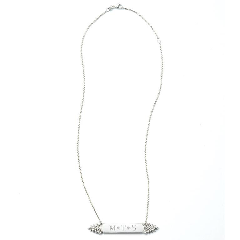 Contemporary Susan Lister Locke Quarterboard Necklace in Sterling Silver, Small For Sale